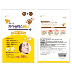 OLIVE YOUNG patches on vanity showing easy daily skincare use