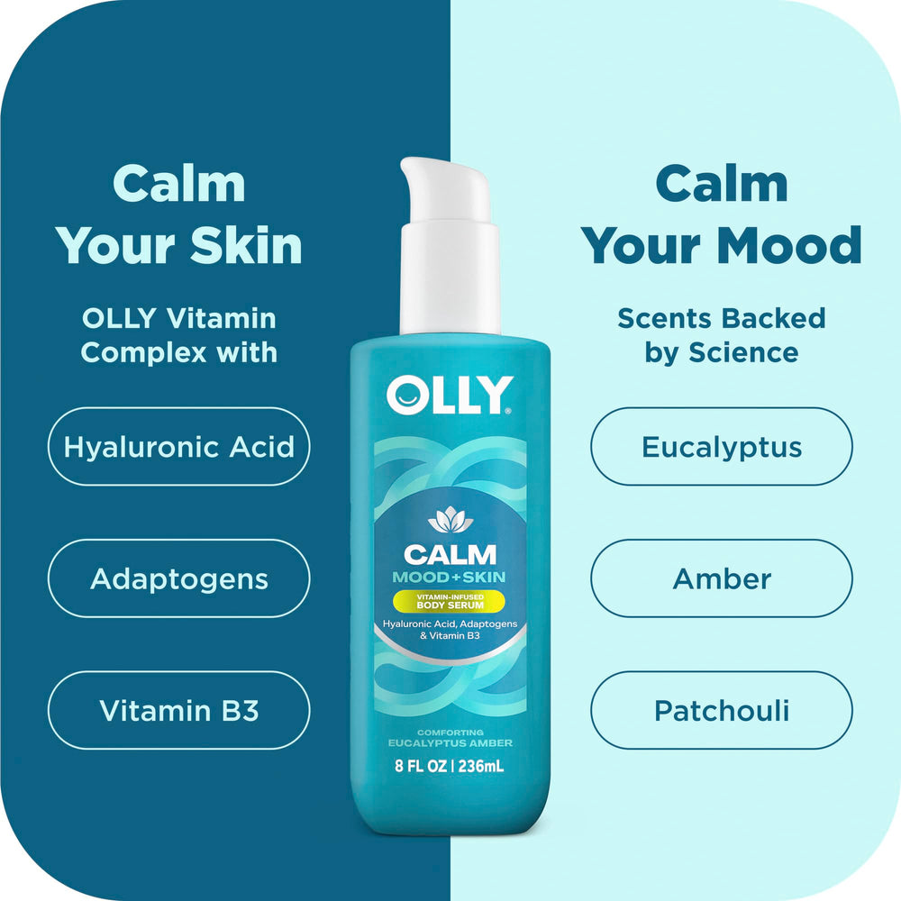 OLLY pump dispenser and label detail for easy daily use