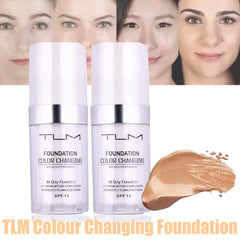 Omaky close-up dropper dispensing silky foundation texture for smooth, blendable coverage