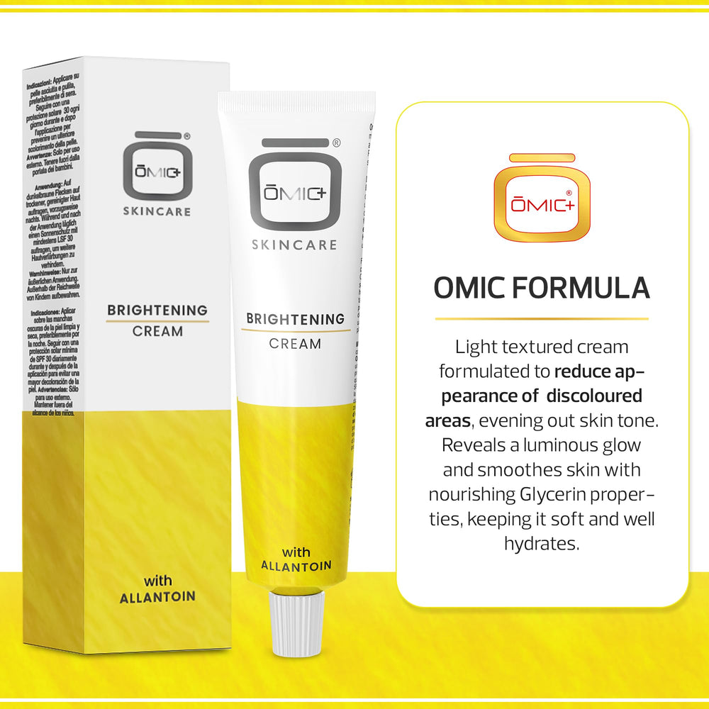 OMIC ingredient label highlighting alpha arbutin for targeted brightening
