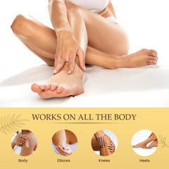 OMIC Lighten-Up application on arm demonstrating smooth spread and moisturizing effect