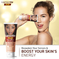 OMIC Lighten-Up with coconut and shea close-up showing moisturising benefits