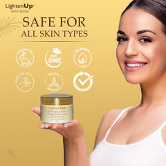 OMIC Lighten-Up creamy texture close-up showing rich moisturizing feel