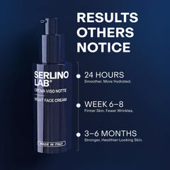 Omnis Uomo SerlinoLab made in Italy badge emphasizing family-lab craftsmanship and quality