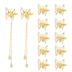 ONCHSH front view of 12-piece butterfly clips set showing variety and appeal