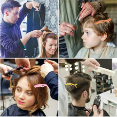 Ondder clip in use holding section during blow-dry for efficiency