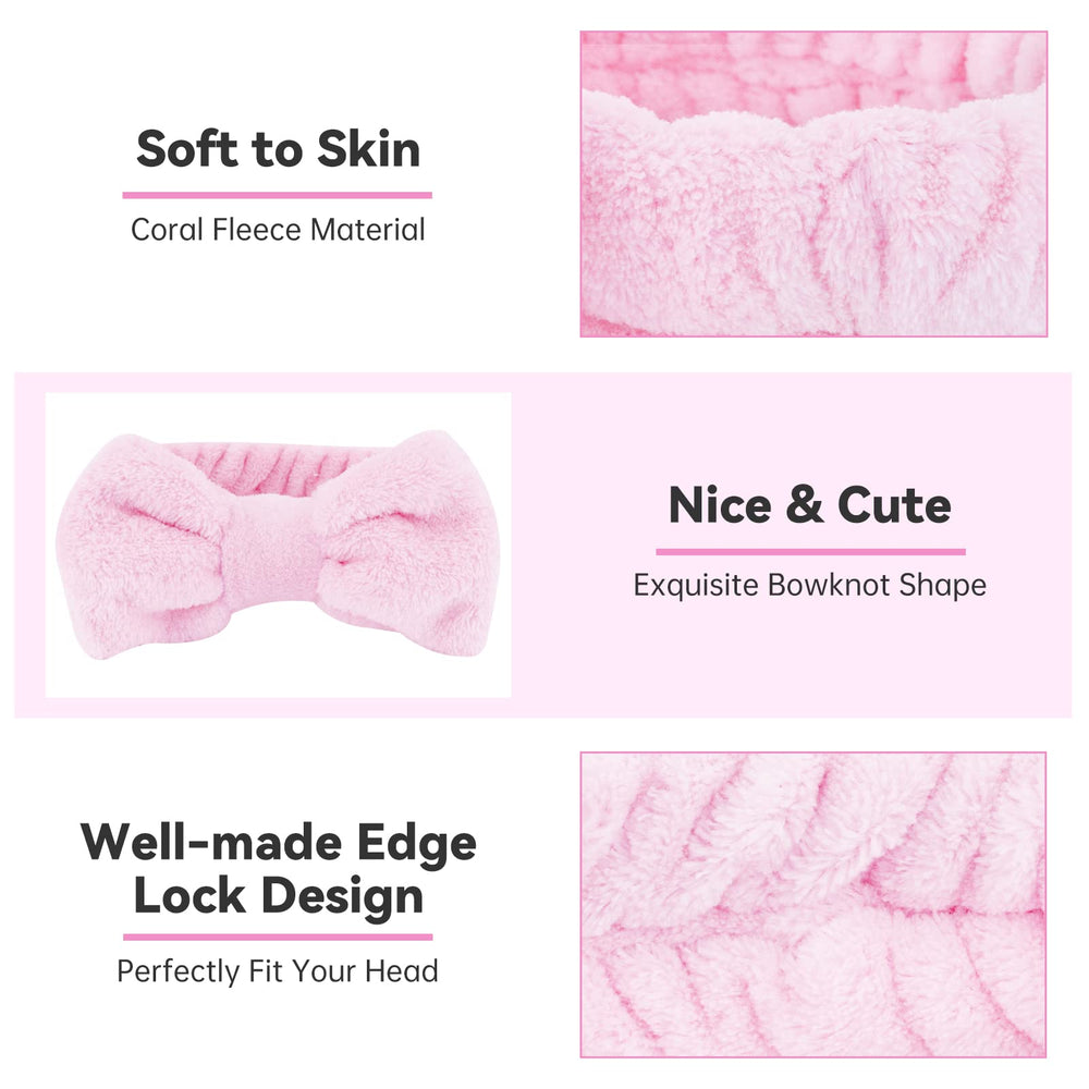 Ondder headband in use while washing face keeps hair away and clean