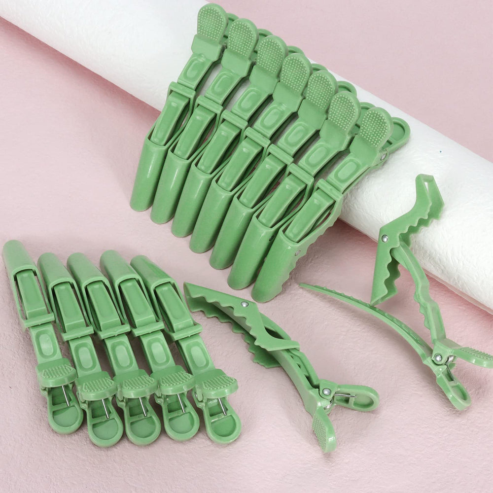 Ondder clips on bathroom counter holding hair back during makeup for multitasking