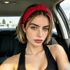 Ondder on model dressy lifestyle showing the headband elevating an outfit