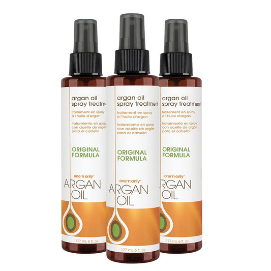 One 'N Only front packaging showing three 6 oz bottles and brand shine benefit