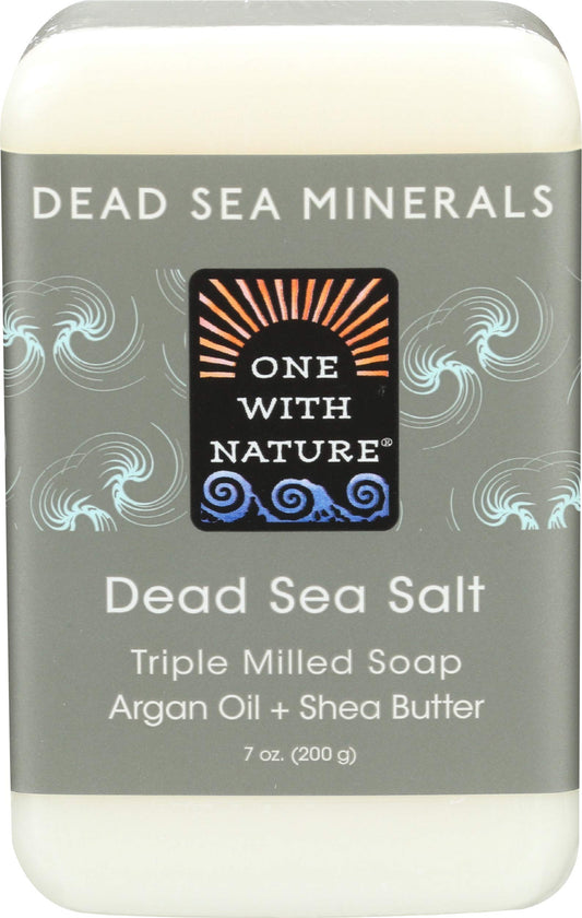 One With Nature front packaging showing 7 oz bar and mineral benefits
