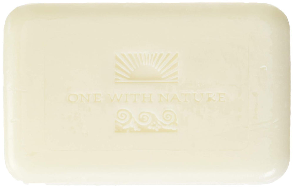 One With Nature rich lather in hand offering creamy cleansing