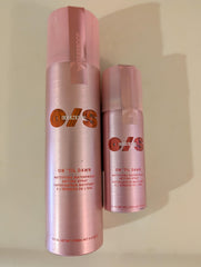 ONE/SIZE spraying onto makeup face showing longwear benefit in use