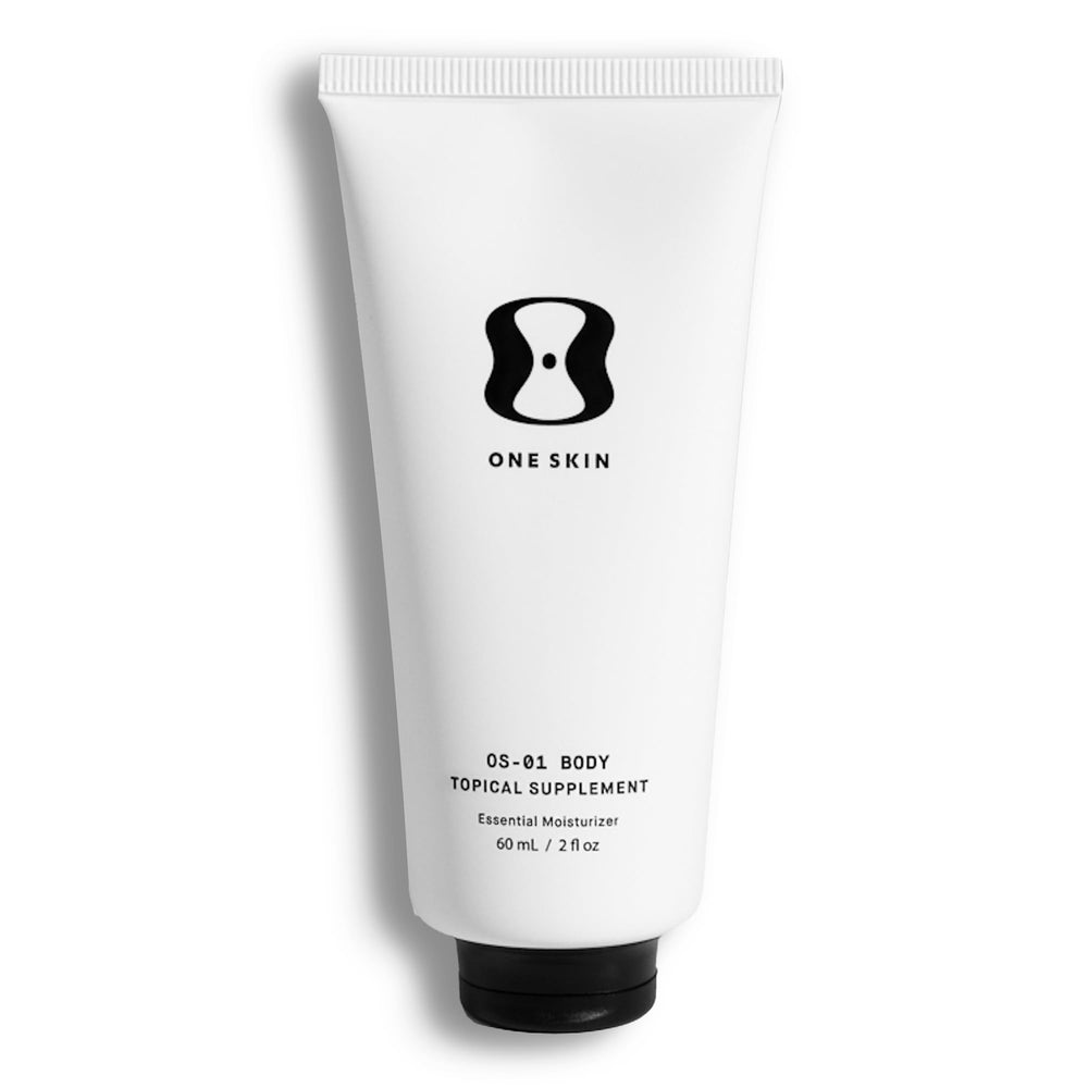 oneskin front packaging shows label and 60 mL size, helpful for travel