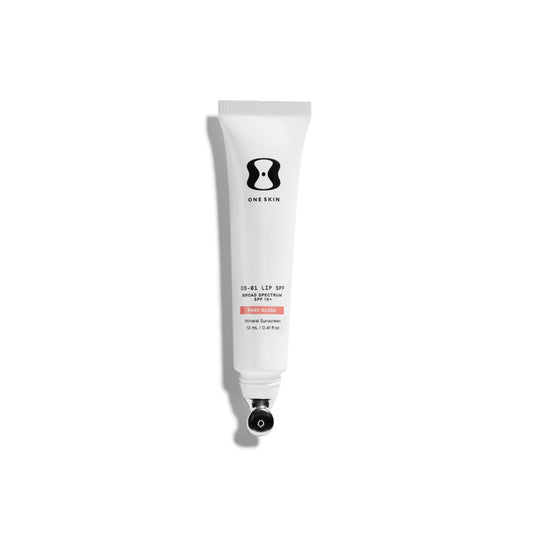 oneskin front packaging showing tinted lip balm and SPF protection benefit