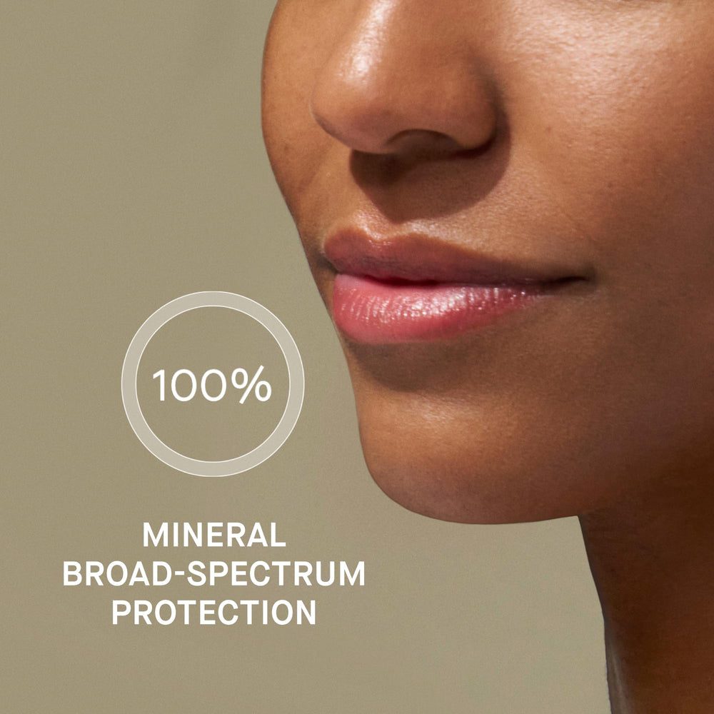 oneskin lip spf in outdoor scene on a table by sunglasses benefit: everyday sun protection
