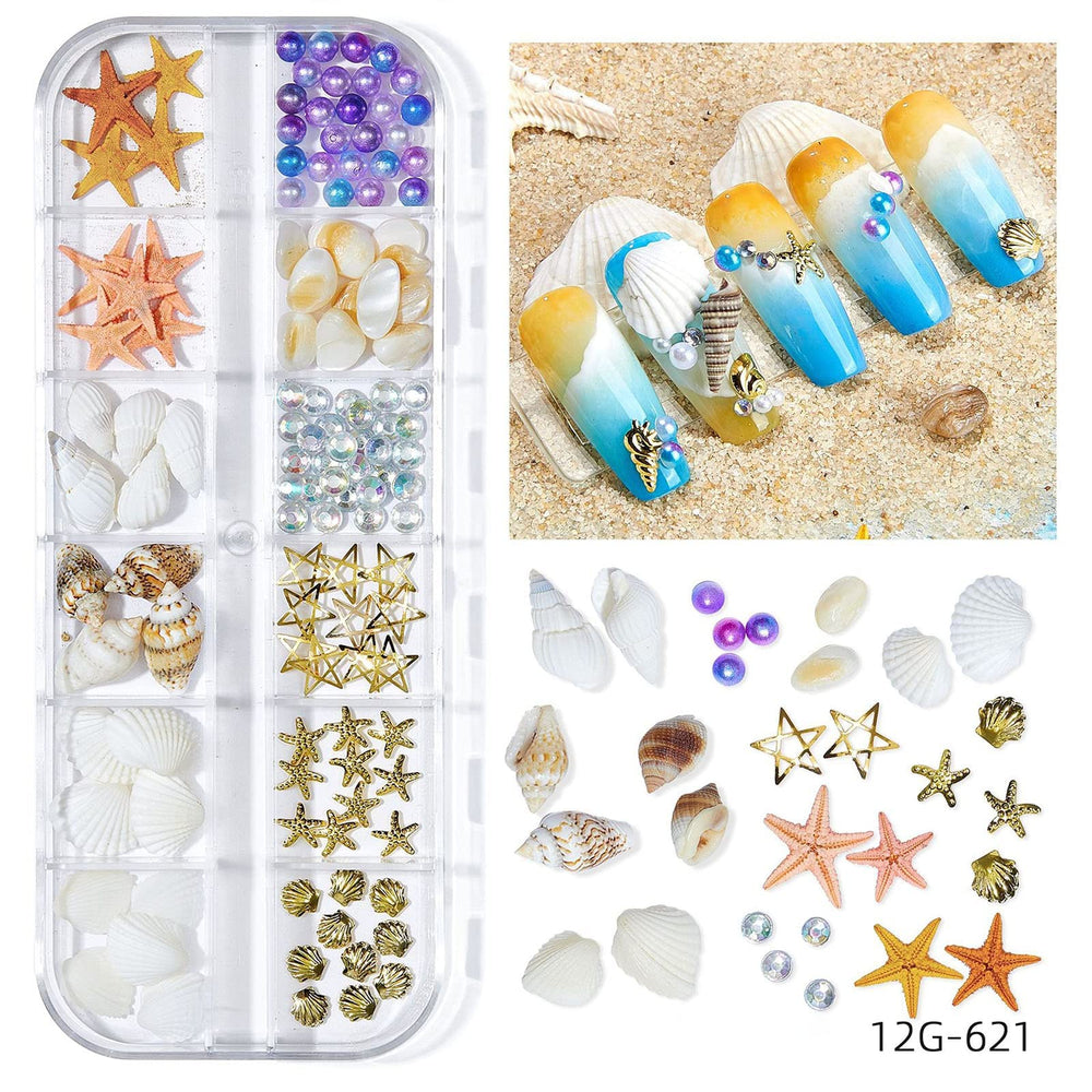 ONEUPIN starfish detail highlighting delicate natural piece and elegant nail accent