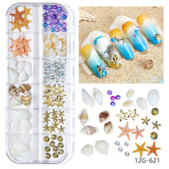 ONEUPIN starfish detail highlighting delicate natural piece and elegant nail accent