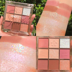 ONLYBETTER close-up of glitter pan highlighting sparkle payoff