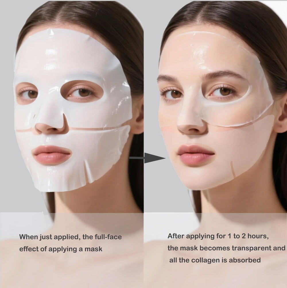 ONMYLOVIN close-up of hydrogel mask texture highlighting smooth adherence benefit