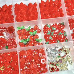ONPRESS detailed shot of hearts bows and lips charms showing shapes for themed nail accents