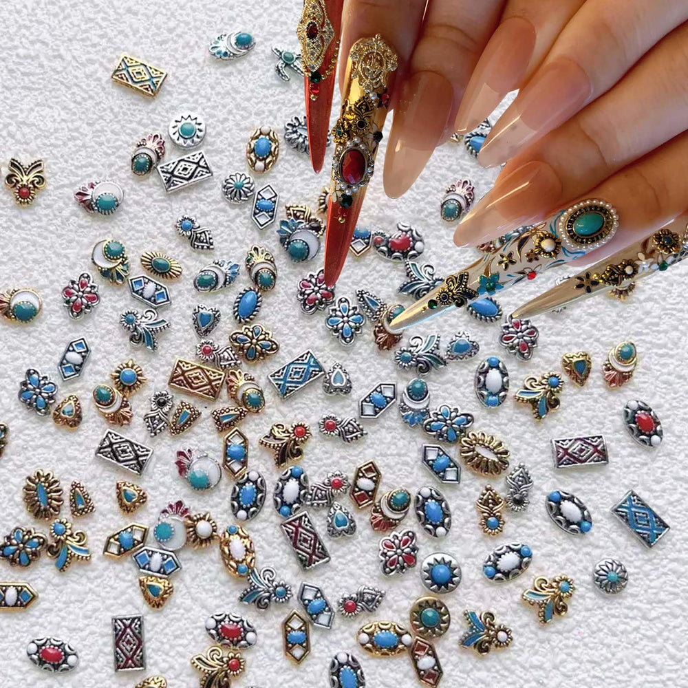 ONPRESS front packaging showing 50-piece charm set and variety benefits
