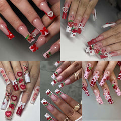 ONPRESS finished Valentines manicure featuring charms to showcase styling inspiration
