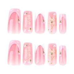 Onsdag nails in hand during application demonstrating quick salon-quality finish