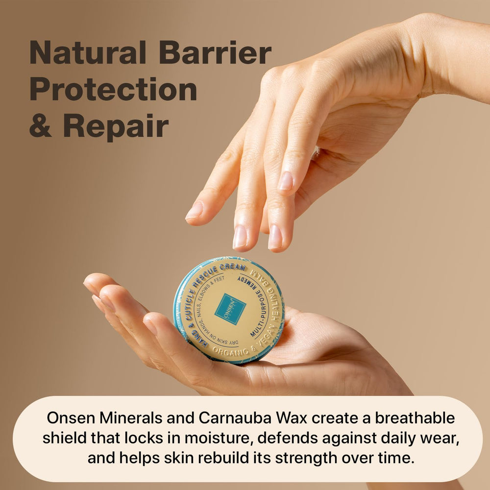 Onsen label close-up highlighting hot springs minerals for hydration
