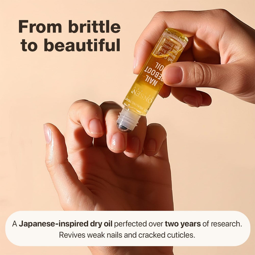 Onsen Secret oil texture pool illustrating fast-absorbing dry oil and smooth finish