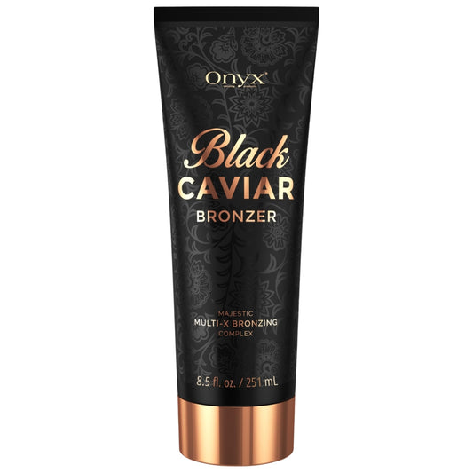 Onyx front bottle view showing product branding and fast bronzing benefit