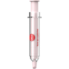 ONYX Professional tube front view showing label and size, clear compact design benefit