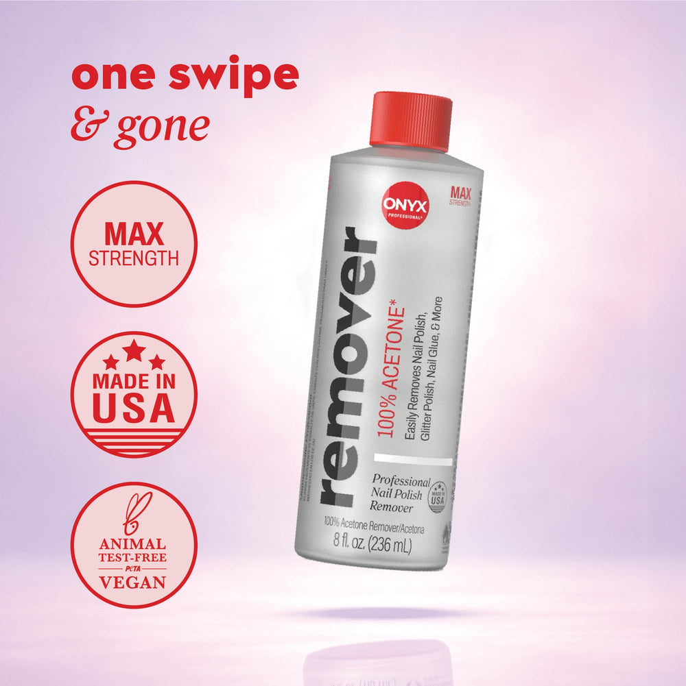 softened gel on nail being lifted after Onyx Professional soak, gentle removal benefit