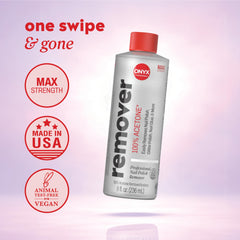 softened gel on nail being lifted after Onyx Professional soak, gentle removal benefit