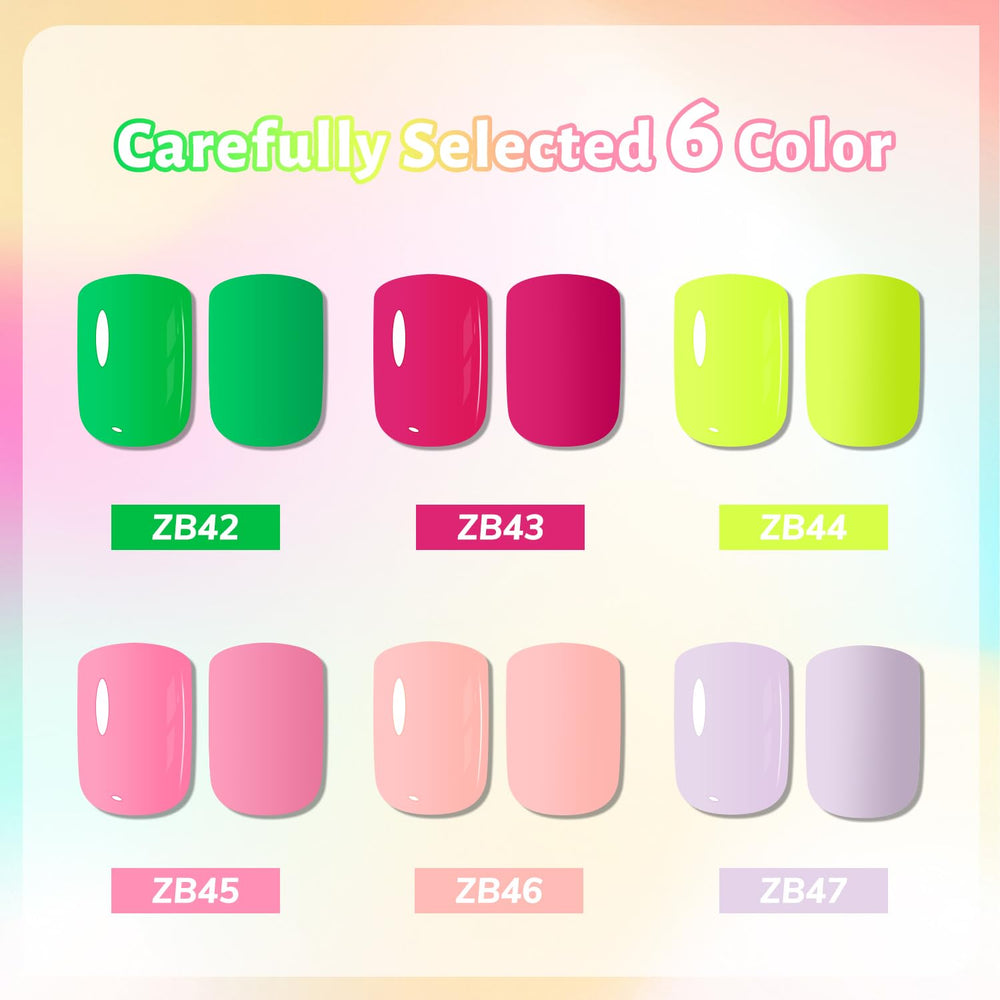 OpenLive color swatch board displaying green, red, pink, yellow and neutral shades