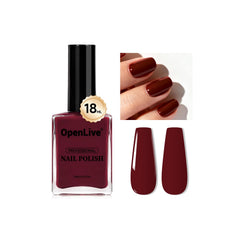 OpenLive bottle front view showing deep red shade and elegant finish