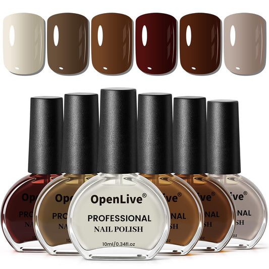 OpenLive front packaging showing six mocha shades and easy selection benefit