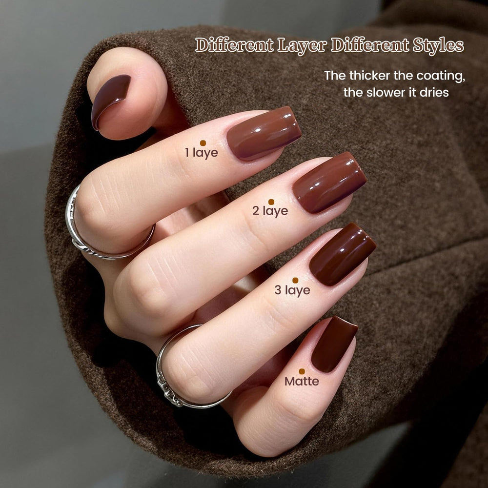 OpenLive hand model wearing mocha manicure for polished everyday style