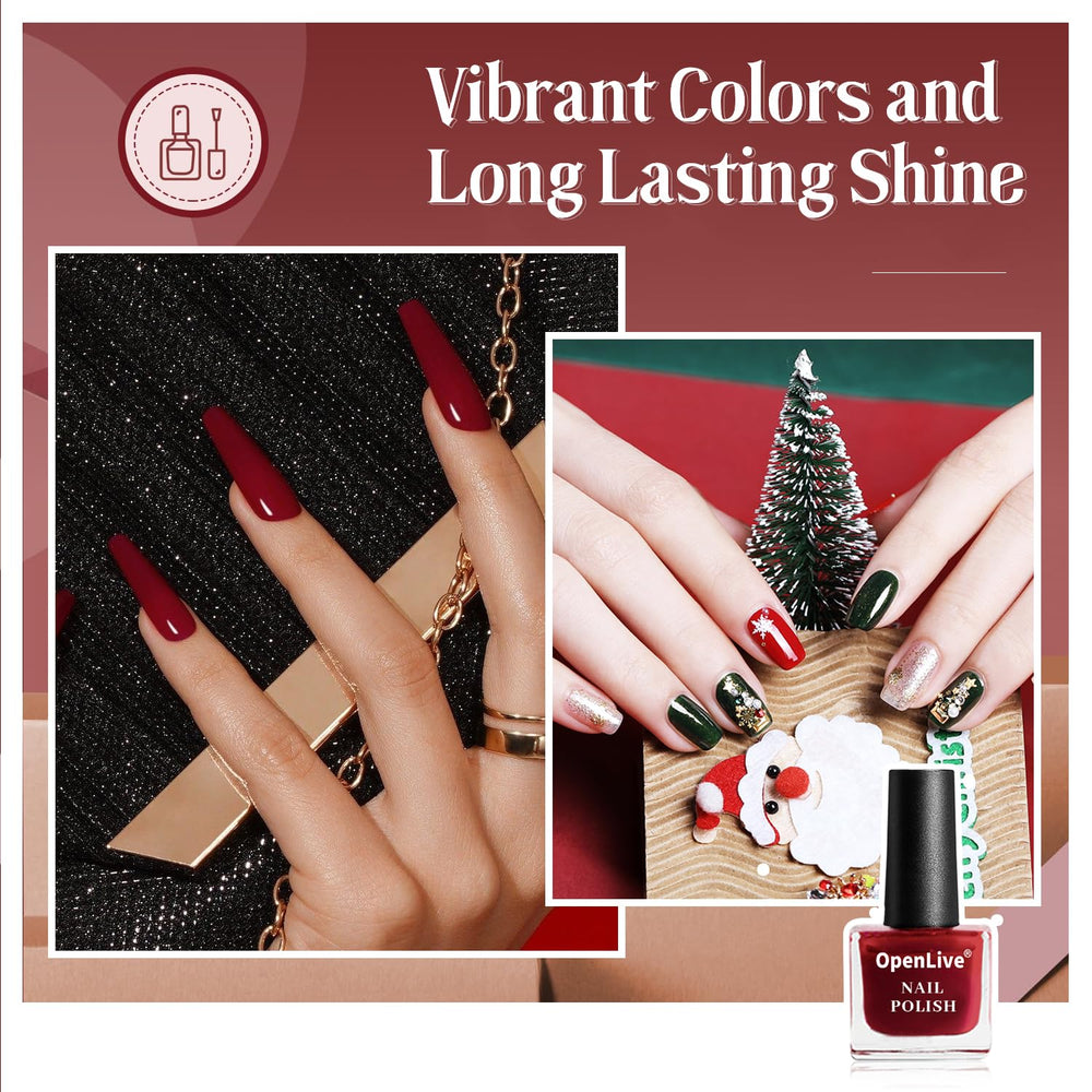 OpenLive in-use manicure showing painted nails for quick-dry, salon-like finish benefit