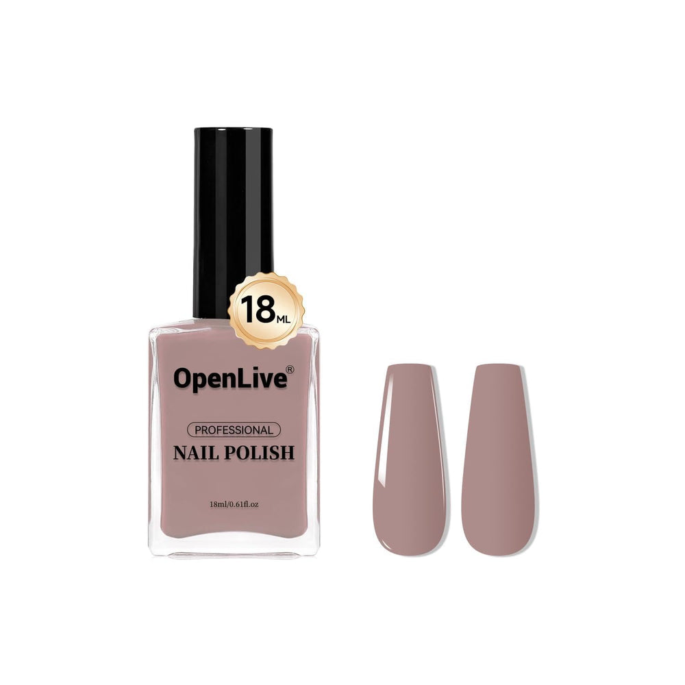 OpenLive front packaging showing light brown bottle and label, polished look benefit