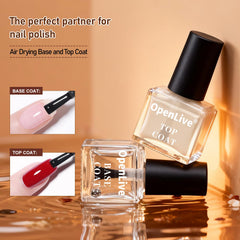 Manicure in lifestyle setting using OpenLive set showing salon-like finish benefit