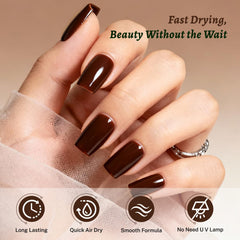 OpenLive nail swatch wheel displaying rich brown color for design planning