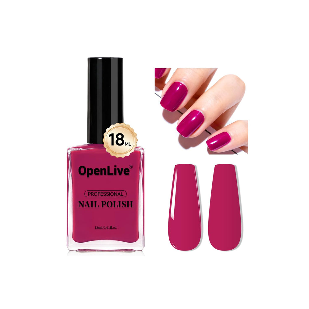 OpenLive rose red front bottle showing full-size 18ml and vivid color
