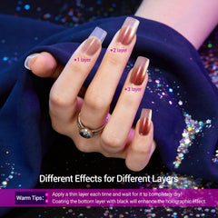 OpenLive macro of polish texture highlighting holographic glitter sparkle
