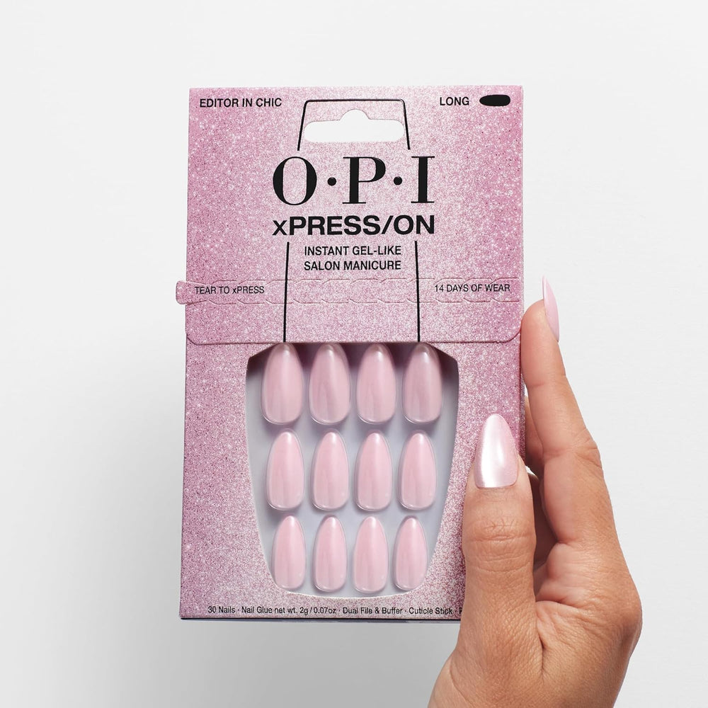 OPI application demo pressing on nails for quick salon-ready benefit