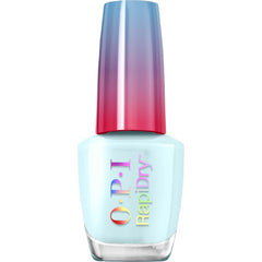 OPI front bottle view showing Baby Blue Me Away shade and glossy finish