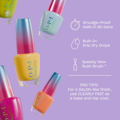 OPI polish stroke on swatch wheel showing opaque baby-blue color