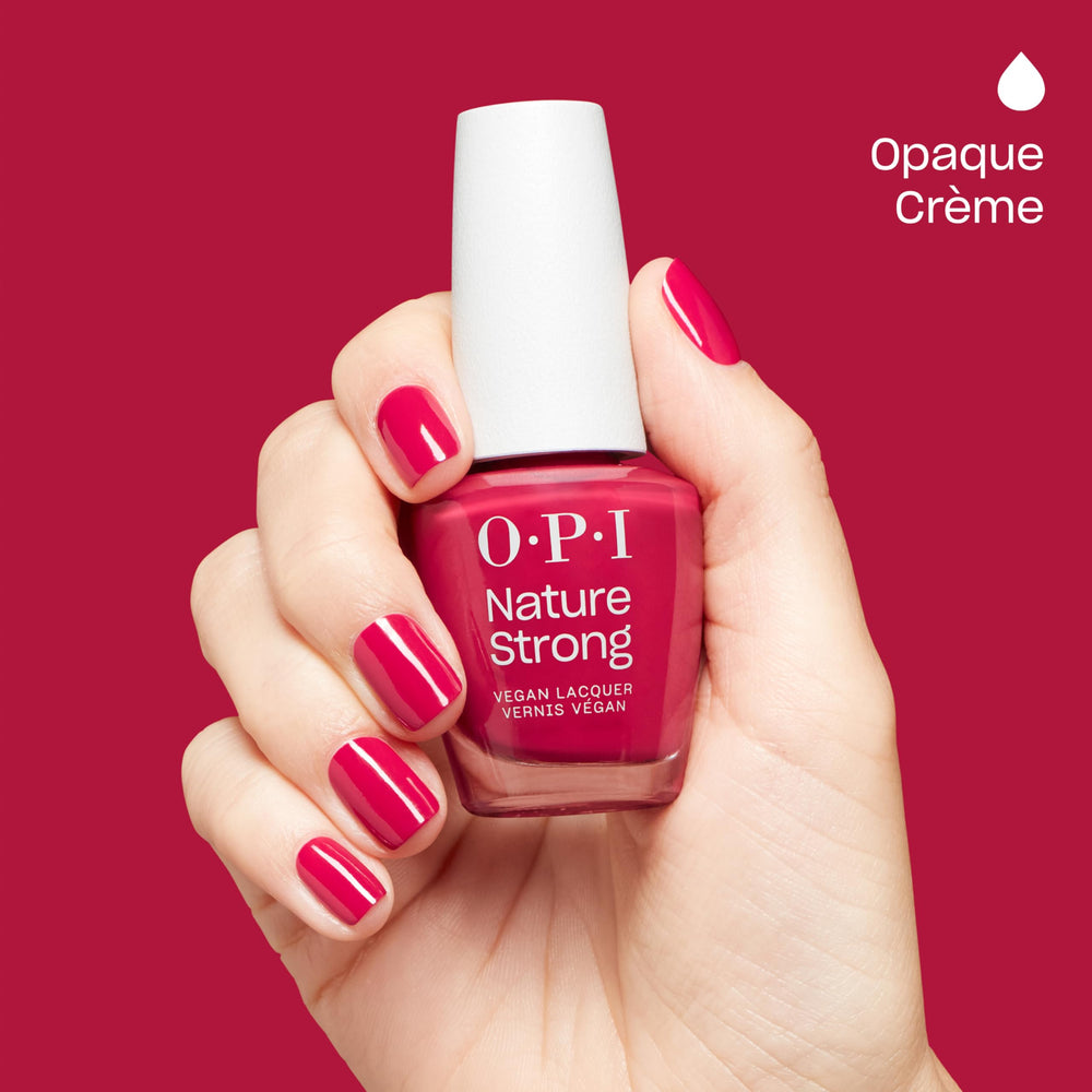 OPI finished manicure on nails illustrating glossy, long-wear appearance