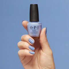 OPI swatch on model hand illustrating high-shine lasting color