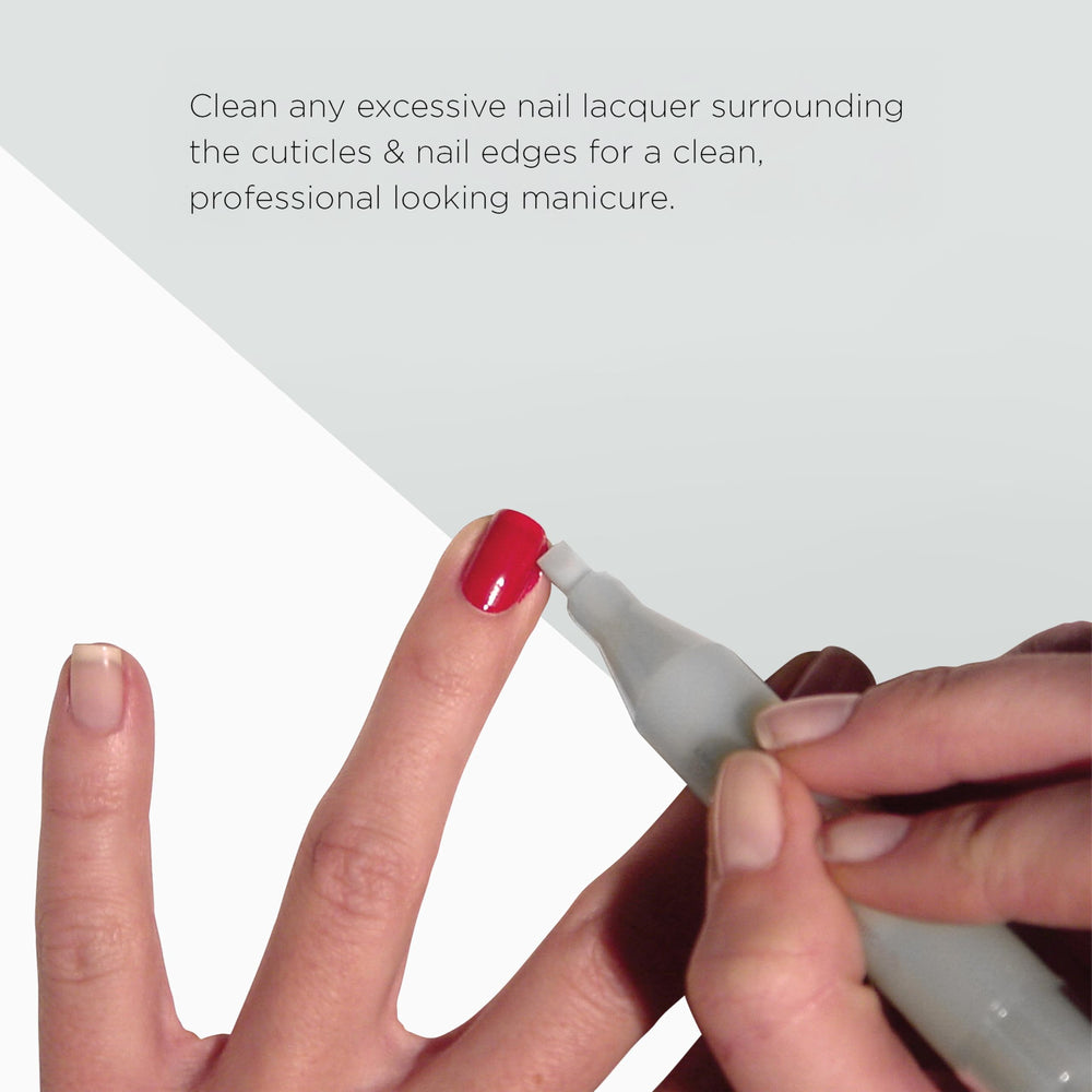 OPI close-up of angled felt tip for precise polish removal and clean edges